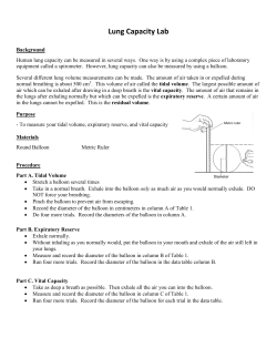 Lung Capacity Lab