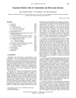 Enzymatic Biofuel Cells for Implantable and Microscale Devices