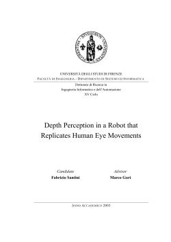 Depth Perception in a Robot that Replicates Human Eye Movements