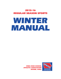 2015-16 regular season sports - Iowa High School Athletic Association