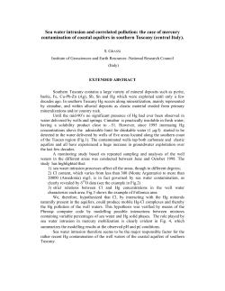 Sea water intrusion and correlated pollution: the case of mercury
