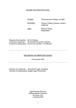 2011-2 Oceania Village Company (No 2) Ltd v M Parker