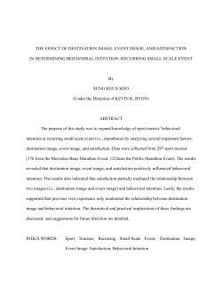 the effect of destination image, event image, and satisfaction in