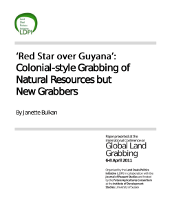 Colonial-style Grabbing of Natural Resources but New Grabbers