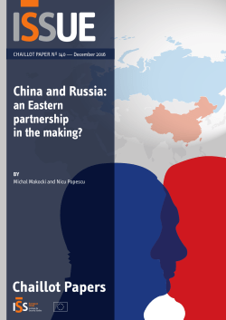 China and Russia: an Eastern partnership in the making?