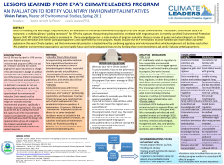 AN EVALUATION TO FORTIFY VOLUNTARY ENVIRONMENTAL