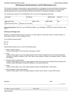 Self-Identification Forms and W-4
