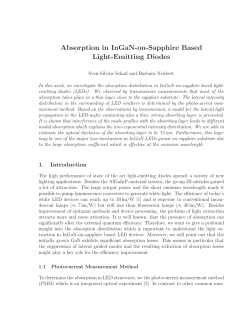 Absorption in InGaN-on-Sapphire Based Light