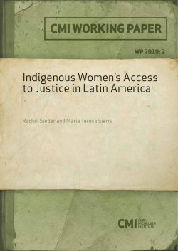 Part II: Indigenous women`s access to justice in Latin America