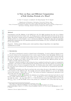 A Note on Easy and Efficient Computation of Full Abelian Periods of