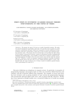 FIRST STEPS IN SYNTHETIC GUARDED DOMAIN THEORY: STEP