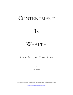 contentment wealth - Crackerjack Greenback