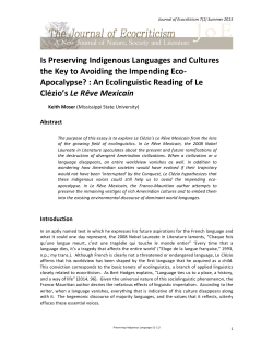 Is Preserving Indigenous Languages and Cultures the Key to