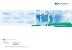 Health in Switzerland National Health Report 2008