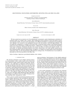 GRAVITATIONAL WAVES FROM AXISYMMETRIC, ROTATING