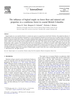 The influence of bigleaf maple on forest floor and mineral soil