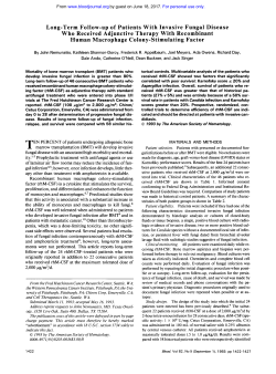 Long-Term Follow-up of Patients With Invasive Fungal Disease Who
