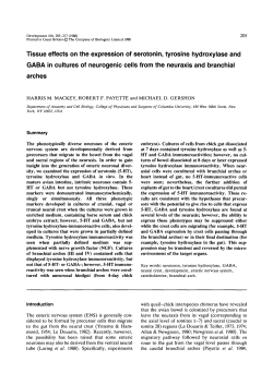 Tissue effects on the expression of serotonin