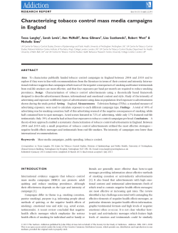 Characterizing tobacco control mass media campaigns in England
