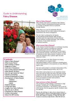 Guide to Fabry - Society for Mucopolysaccharide Diseases