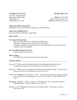 University of Pennsylvania Department of Philosophy