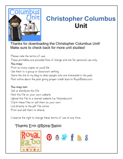 Christopher Columbus Unit