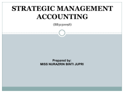 STRATEGIC MANAGEMENT ACCOUNTING