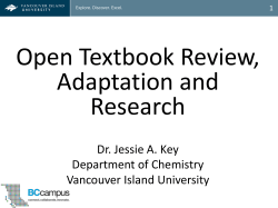 Open Textbook Talk Jan 15 2014