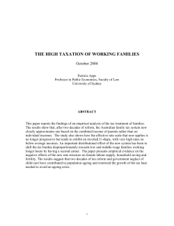 the high taxation of working families