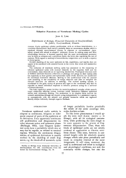 Adaptive Functions of Vertebrate Molting Cycles Department of