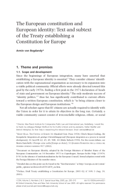 The European constitution and European identity