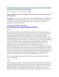 GIS and Paleoanthropology: Incorporating New