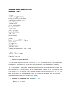 Academic Senate Meeting Minutes December 1, 2016 Present
