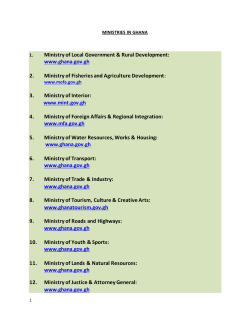 Ministries in Ghana