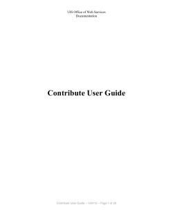 Contribute User Guide - University of Illinois Springfield