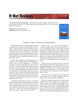 LH Roper ua (Hrsg.): Constructing Early Modern Empires - H-Net