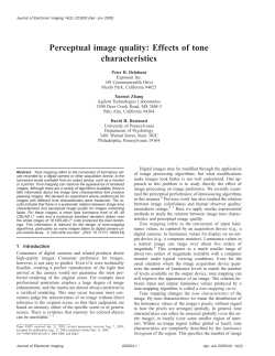 Perceptual image quality: Effects of tone