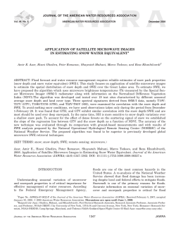 Application of Satellite Microwave Images in Estimating