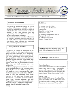 Nov 2016 - Farren Lake Property Owners` Association