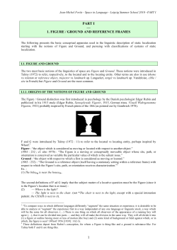 Figure / Ground and Frames of Reference