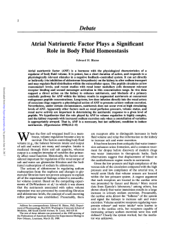 Atrial Natriuretic Factor Plays a Significant Role in