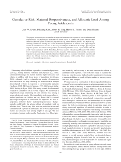 Cumulative Risk, Maternal Responsiveness, and Allostatic Load