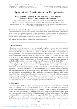 Dynamical Constraints on Exoplanets