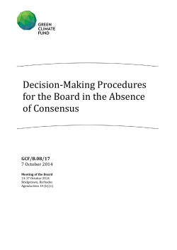 Decision-Making Procedures for the Board in the Absence of