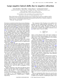 Large negative lateral shifts due to negative refraction