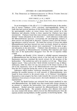 STUDIES IN CARCINOGENESIS 11. THE DETECTION OF