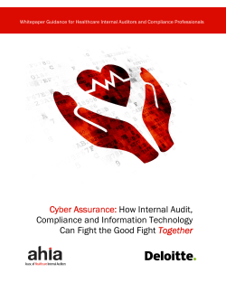 Cyber Assurance: How Internal Audit, Compliance and