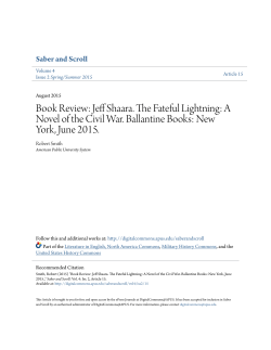 Jeff Shaara. The Fateful Lightning