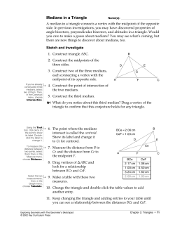 Medians in a Triangle