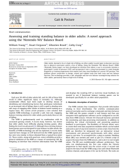 Assessing and training standing balance in older adults